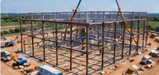 AI-generated illustrative construction aerial imagery